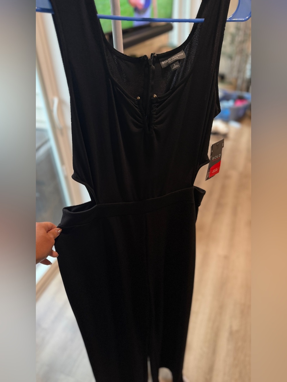 BOLD & GOOD Black Sleeveless Cutout Jumpsuit